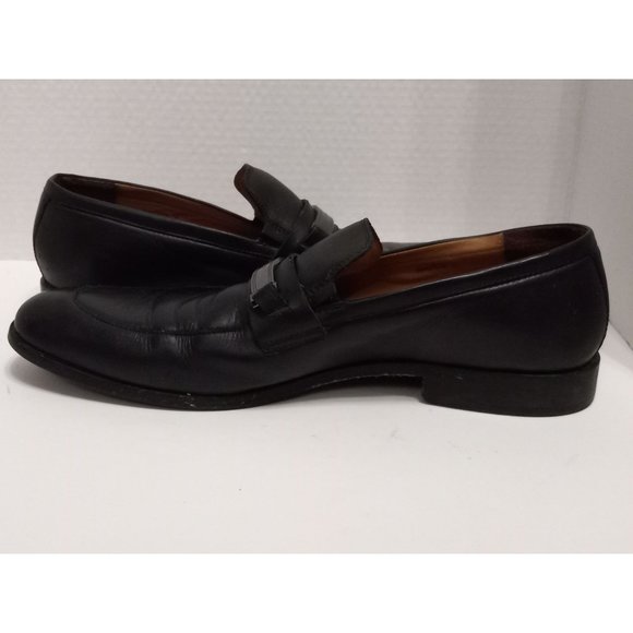 Hugo Boss Black 12 Leather Business Casual Occasion Slip On Logo Loafer Shoes main image 4